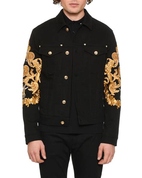 black denim versace jacket